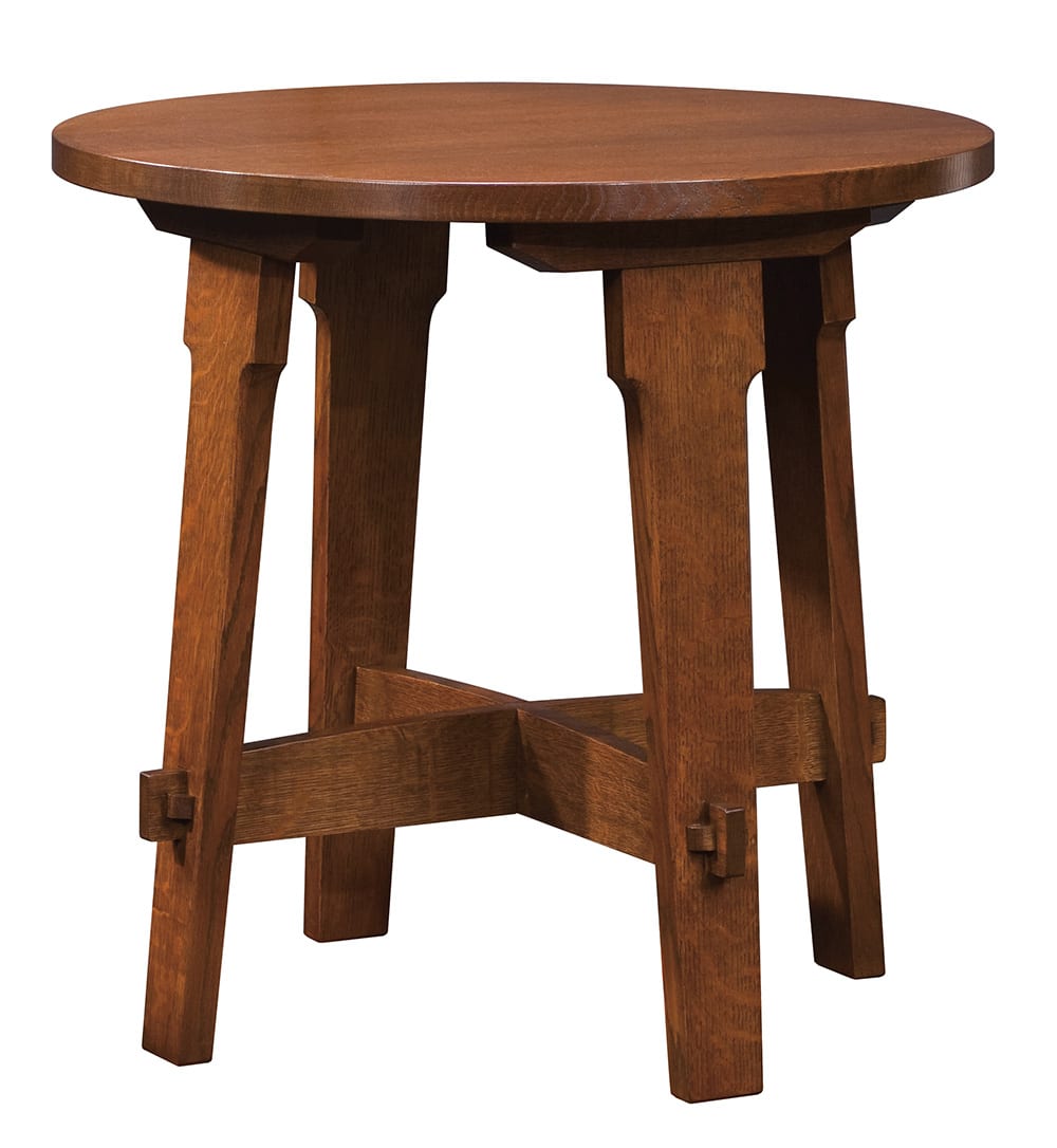 Gus Round Lamp Table - Stickley Brand