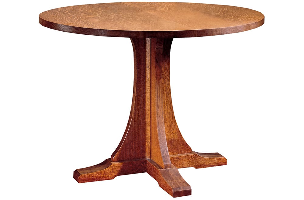 Round Pedestal Table, No Leaves - Stickley Brand
